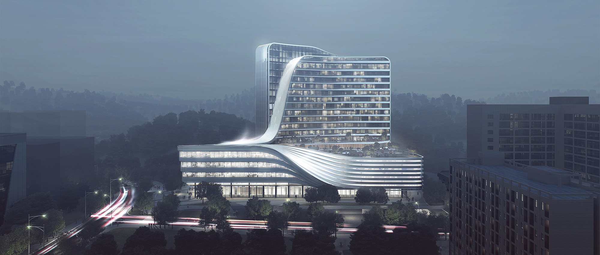 流动的建筑：深圳龙华区大浪时尚酒店设计竞赛候选方案
