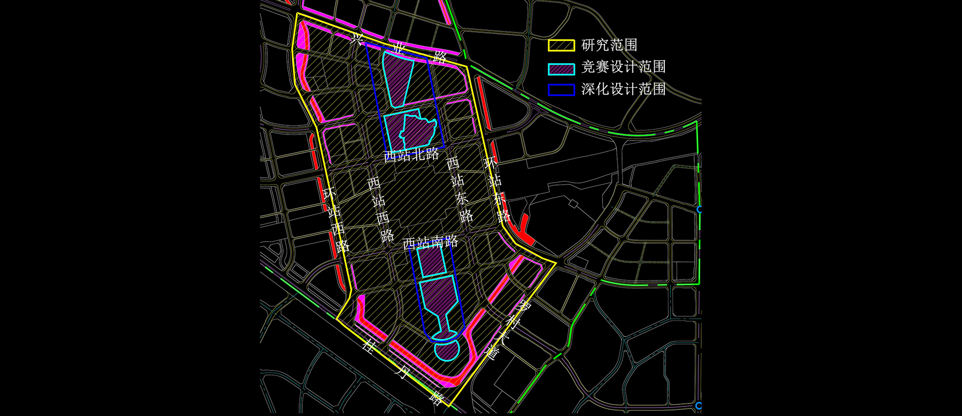 佛山西站枢纽新城中轴线景观带方案设计