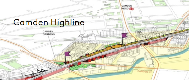 卡姆登高线公园（Camden Highline）设计竞赛