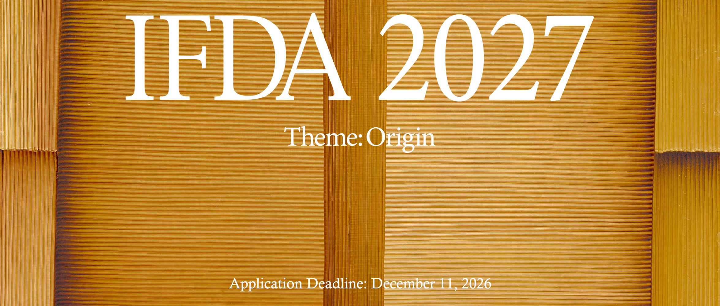 2027 旭川国际家具设计大赛（IFDA）